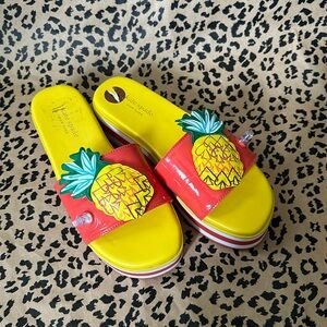 Kate Spade New York Limoncello Inflatable Pineapple Platform Sandals
